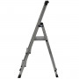 Scala Pieghevole a 3 Scalini Krause 126214 Argentato Alluminio