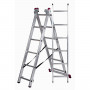 Scala Pieghevole a 6 Scalini Krause 30368 Argentato Acciaio