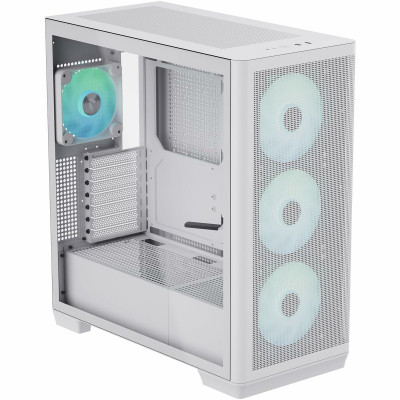 Boîtier ATX semi-tour Aerocool APNX-C1-WT-V1-ARGB Blanc sur la cavern