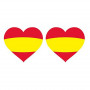 Stickers Flag Spain (2 uds) Heart