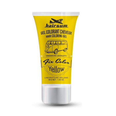 Coloraciu00f3n No Permanente Hairgum Fix Color Amarillo Gel Fijador (30 ml)