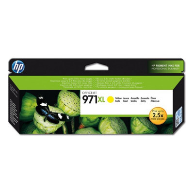 Cartouche d'encre originale HP 971XL CN628AE Jaune sur la caverne des 