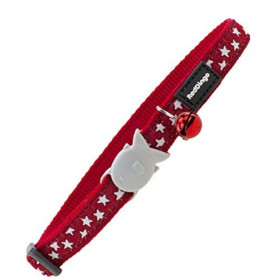 Collare per gatti Rosso Stelle (1,2 x 20-32 cm)