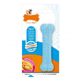 Giocattolo da mordere per cani Nylabone Azzurro Pollo Blue Termoplasti