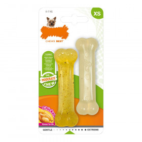 Giocattolo da mordere per cani Nylabone Moderate Chew Twin Pollo Termo