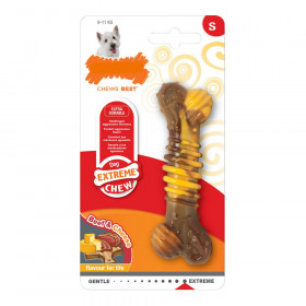 Giocattolo da mordere per cani Nylabone Dura Chew Carne Formaggio Natu