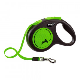 Laisse pour Chien Flexi NEW NEON 5 m Taille M Vert sur la caverne des 