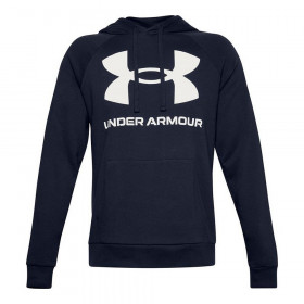 Felpa senza Cappuccio Uomo Under Armour Fleece Big Logo Azzurro