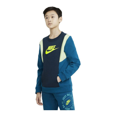 Sudadera sin Capucha Hombre Nike Amplify Azul Multicolor