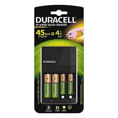 Caricabatterie + Batterie Ricaricabili DURACELL CEF14 2 x AA + 2 x AAA
