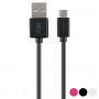 Câble de Données/Recharge avec USB KSIX Micro USB 1 m Noir