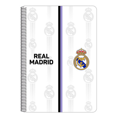 Carnet Real Madrid C.F. Noir Blanc A4