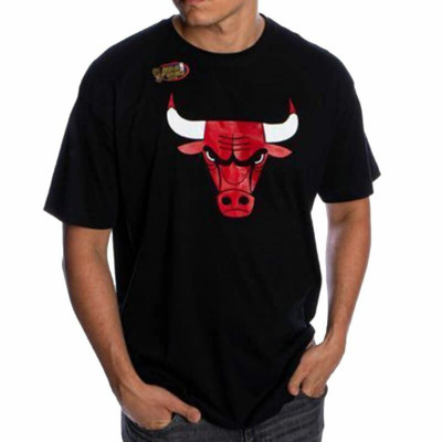 Basketball T-shirt Mitchell & Ness Chicago Bulls Black