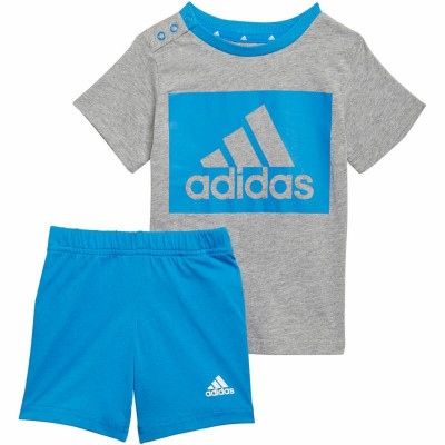 Ensemble de Sport pour Enfants Adidas Essentials Bleu Gris