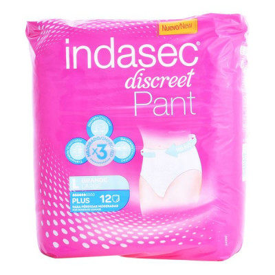 Incontinence Nappies Pant Plus Talla Grande Indasec (12 uds)
