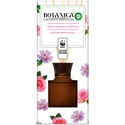 Bâtonnets Parfumés Air Wick Botanica Rose Africain Géranium Ingrédients naturels (80 ml)