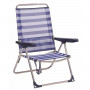 Folding Chair Alco Aluminium White Navy Blue Sailor