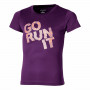 Child's Short Sleeve T-Shirt Asics Graphic Go Run It Purple