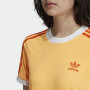 Camiseta de Manga Corta Mujer Adidas Originals 3 Stripes Naranja